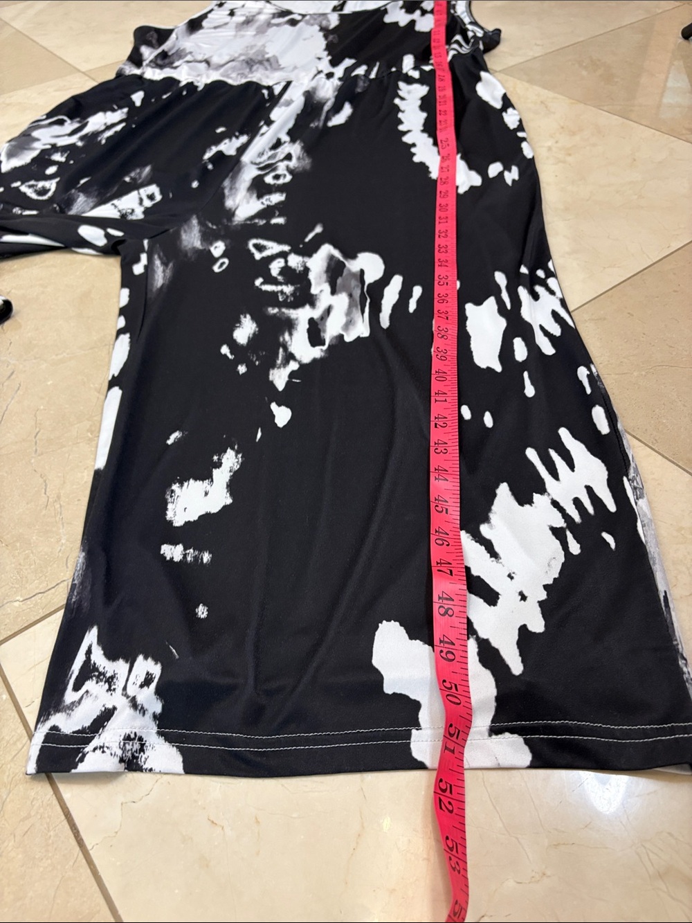 ⭐️ Beyond This Plane - Sleeveless Black & White Tie-Dye Cropped Jumpsuit- 4XL - Picture 9 of 12